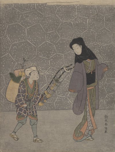 Dämonen-zerstörender Bogen, ca. 1765 von Suzuki Harunobu