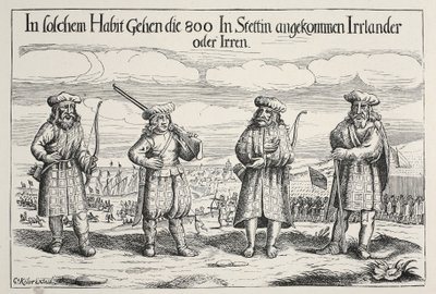 Irische Soldaten im Dienst von Gustav II. Adolf, 1631 von Swedish School