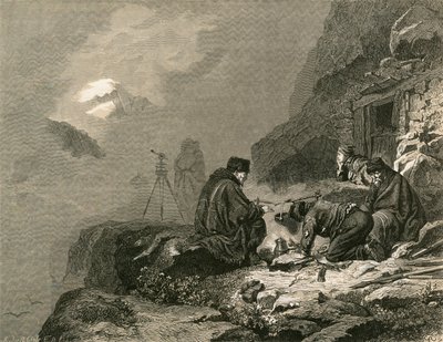 Ingenieurvermessungen in den Bergen von Swiss School