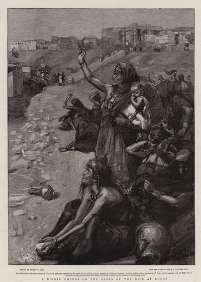 Ein düsterer Chor am Ufer des Nils in Luxor von Sydney Prior Hall