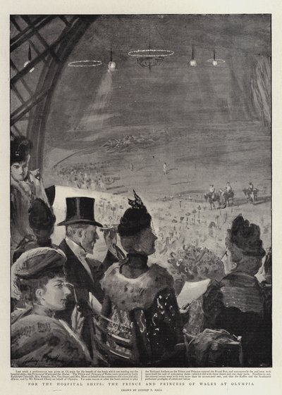 Für die Hospitalschiffe, der Prinz und die Prinzessin von Wales in Olympia von Sydney Prior Hall