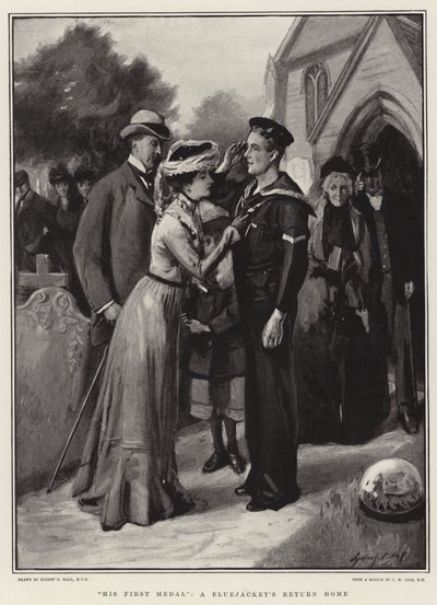 Seine erste Medaille, die Heimkehr eines Matrosen von Sydney Prior Hall
