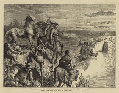 Im großen Nordwesten mit dem Marquis von Lorne, XVIII, Blackfoot Crossing von Sydney Prior Hall