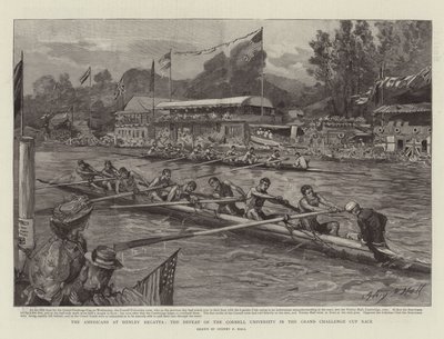 Die Amerikaner bei der Henley-Regatta, die Niederlage der Cornell University im Grand Challenge Cup Rennen von Sydney Prior Hall