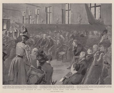 Der vierte Juni in Eton, Szene aus Die Frösche von Aristophanes von Sydney Prior Hall