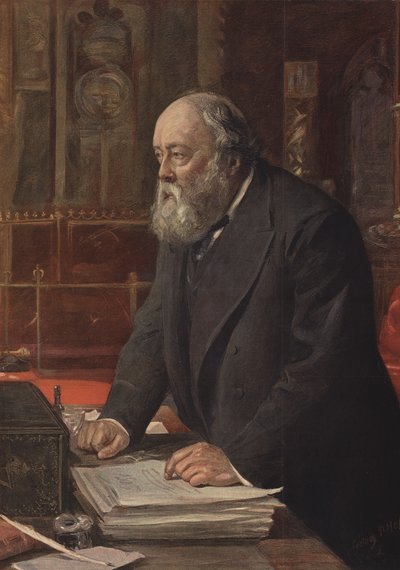 Der Marquess von Salisbury spricht im House of Lords von Sydney Prior Hall