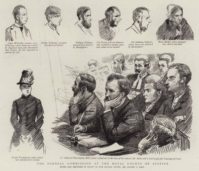 Die Parnell-Kommission am Royal Courts of Justice von Sydney Prior Hall
