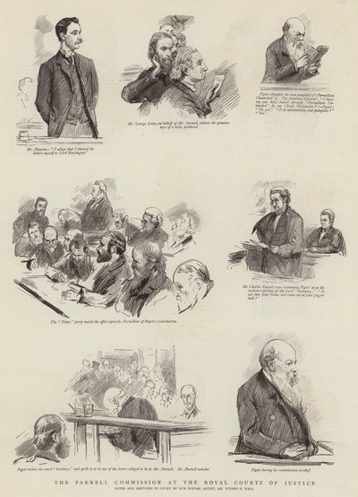 Die Parnell-Kommission am Royal Courts of Justice von Sydney Prior Hall