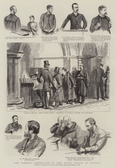 Die Parnell-Kommission am Royal Courts of Justice von Sydney Prior Hall