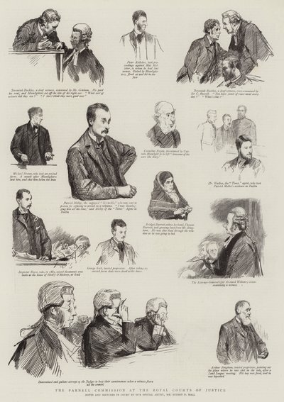 Die Parnell-Kommission am Royal Courts of Justice von Sydney Prior Hall