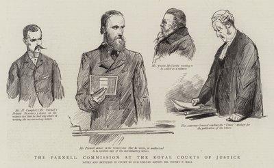Die Parnell-Kommission am Royal Courts of Justice von Sydney Prior Hall