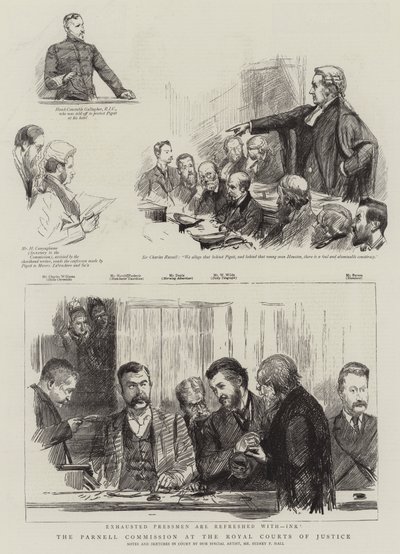 Die Parnell-Kommission am Royal Courts of Justice von Sydney Prior Hall