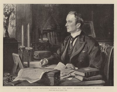 Der ehrenwerte George Nathaniel Curzon, MP, der neu ernannte Vizekönig von Indien von Sydney Prior Hall