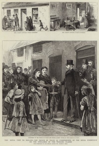 Der königliche Besuch in Irland, der Prinz von Wales als Kommissar der Königlichen Kommission für die Wohnungen der Arbeiterklasse von Sydney Prior Hall