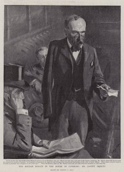 Die Sudan-Debatte im Unterhaus, Mr. Davitt widerspricht von Sydney Prior Hall