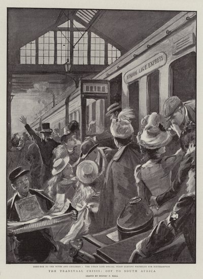 Die Transvaal-Krise, Abreise nach Südafrika von Sydney Prior Hall