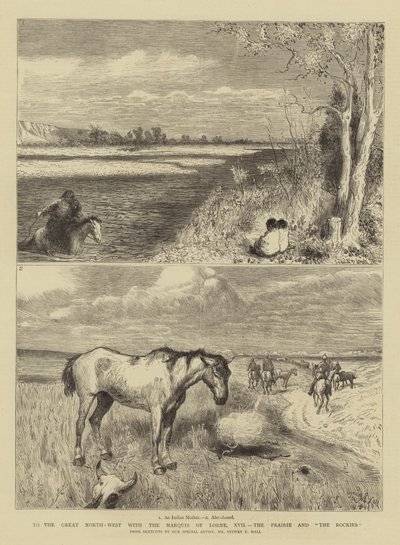 In den Nordwesten mit dem Marquis von Lorne, XVII, die Prärie und die Rockies von Sydney Prior Hall