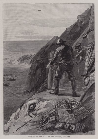 Arbeiter des Meeres, am Gouffre, Guernsey von Sydney Prior Hall