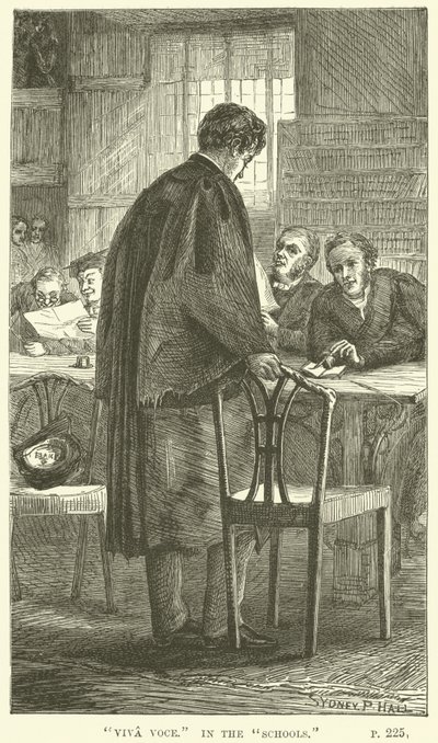 Illustration für Tom Brown in Oxford von Thomas Hughes von Sydney Prior after Hall