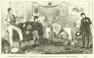 Illustration für Tom Brown in Oxford von Thomas Hughes von Sydney Prior after Hall