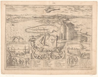 Ansicht der Landzunge von Cádiz von Symon Novelanus (possibly)