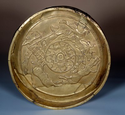 Orientalische Kunst: Jagdpatere aus Gold, um 1200 v. Chr. in Syrien gefertigt von Syrian Syrian