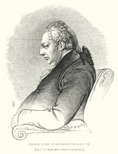 Francis, Herzog von Bridgewater, im Alter von 70 Jahren (Stich) von T. D. (after) Scott