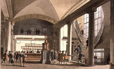 Die Halle des Auktionsmarktes von T. and Pugin A.C. Rowlandson