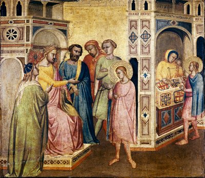 St. Eligius vor König Clothar, um 1365 von Taddeo Gaddi
