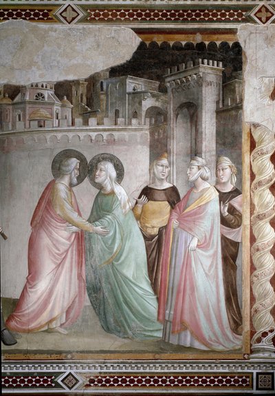 Das Treffen von Anna und Joachim an der Goldenen Pforte (Detail) von Taddeo Gaddi