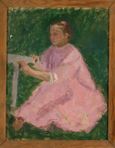 Mädchen im rosa Kleid von Tadeusz Makowski