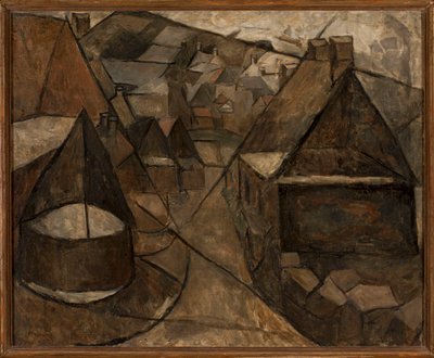 Bretonische Landschaft mit Brunnen von Tadeusz Makowski