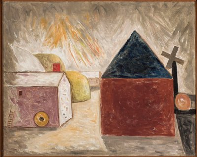 Hof im Sonnenlicht von Tadeusz Makowski
