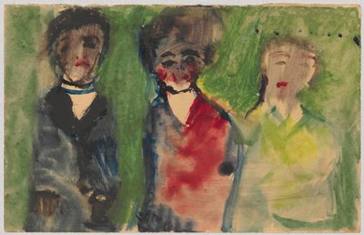 Drei weibliche Figuren in Abendkleidern von Tadeusz Makowski