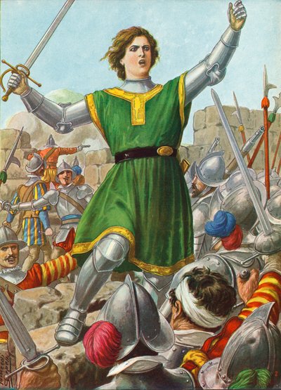 Caterina Sforza führt den Widerstand in Forli am 12. Januar 1500 an von Tancredi Scarpelli