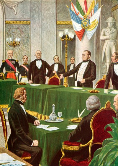 Cavour auf dem Pariser Kongress von Tancredi Scarpelli