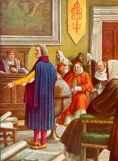 Kolumbus vor den Doktoren von Salamanca von Tancredi Scarpelli