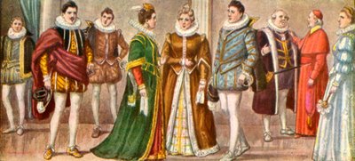 Kostüm der Mailänder im Jahr 1598 von Tancredi Scarpelli