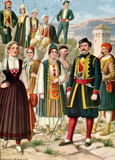 Kostüme von Dalmatien und Morlacchi von Tancredi Scarpelli