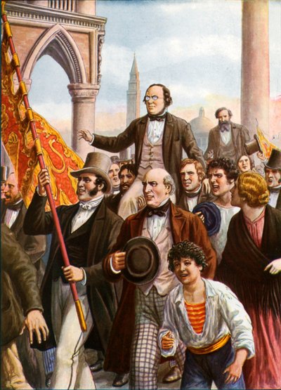 Daniele Manin und Niccolo Tommaseo aus dem Gefängnis befreit, 18. März 1848 von Tancredi Scarpelli