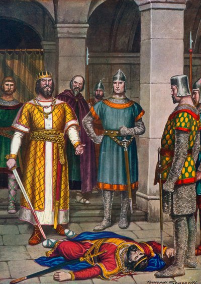 Tod von Odoaker, getötet von Theoderich, König der Ostgoten von Tancredi Scarpelli