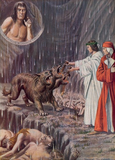 Illustration für Dantes Göttliche Komödie von Tancredi Scarpelli