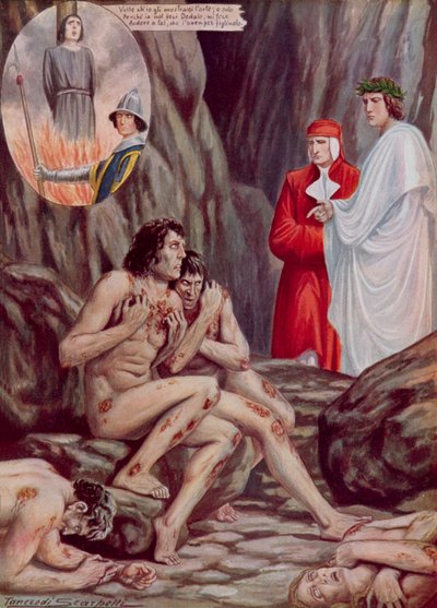 Illustration zur Göttlichen Komödie von Dante von Tancredi Scarpelli