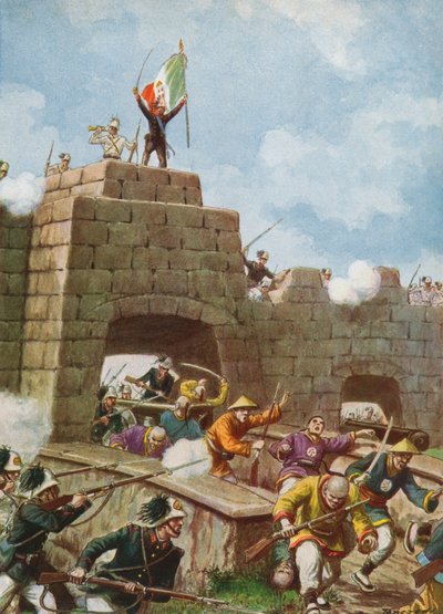Italienische Truppen betreten Peking, 1900 von Tancredi Scarpelli