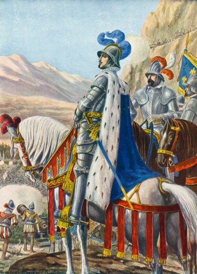König Franz I. von Frankreich besichtigt die Alpen am 15. August 1515 von Tancredi Scarpelli