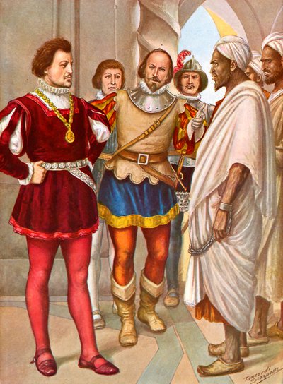 Maurische Gefangene in Anwesenheit von Enrico il Navigatore von Tancredi Scarpelli