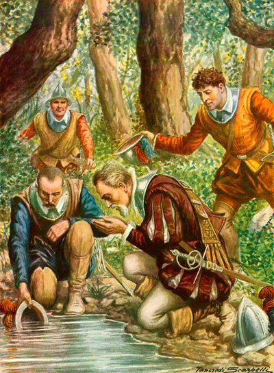 Ponce di Leon sucht den Jungbrunnen von Tancredi Scarpelli