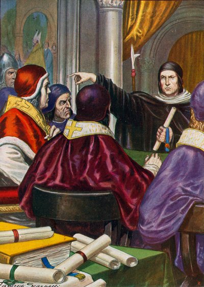 Roland von Parma bringt einen Brief für Papst Gregor VII von Heinrich IV, Heiliges Römisches Reich von Tancredi Scarpelli