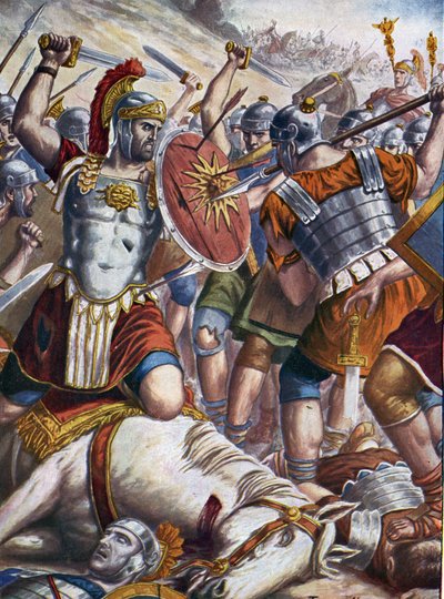 Römische Antike: Der römische General Lucullus erobert Tigranocerta, 69 v. Chr. von Tancredi Scarpelli