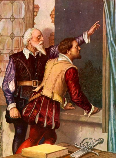 Der Astrologe Micer Codro zeigt Vasco Nunez di Balboa den Stern seines Schicksals von Tancredi Scarpelli